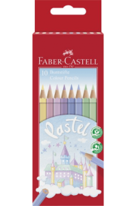 Boje drvene 10 boja pastel Faber Castell 111211 blister