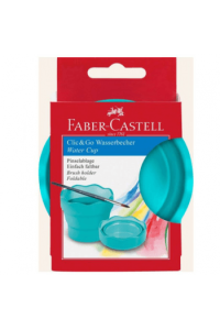 Čaša za tempere Clic&Go Faber Castell 181580 tirkizna blister ~ 1/6/144