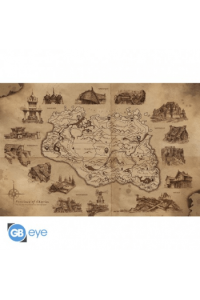 Skyrim  - Poster Maxi 91.5X61 - Illustrated Map