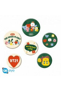 Bt21 - Badge Pack - Green Planet