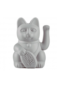Lucky Cat , Grey , waving cat , 10,5x8,5x15cm , plastic , no batt. incl. (36)