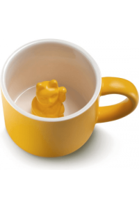 Animal mug Maneki Neko - mug with cat - yellow