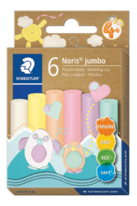 Plastelin 6 boja Noris jumbo Staedtler 842P C6 pastel blister