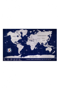 Karta Svijeta Scratch My Travel Map Plava