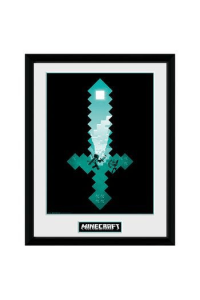 Minecraft Framed poster "Diamond Sword" (30.5X40.6cm)