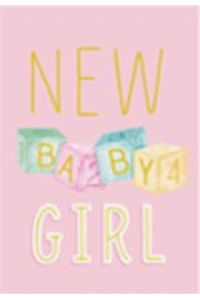 Čestitka baby girl 11,5x17