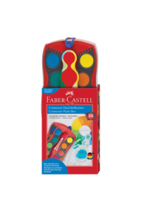 Boja vodena fi 24mm 24boje+bijela tempera Connector Faber Castell 125031 ~ 1/15