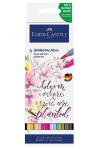 Marker obostrani akvarel 6 boja Lettering Goldfaber Faber Castell 164524