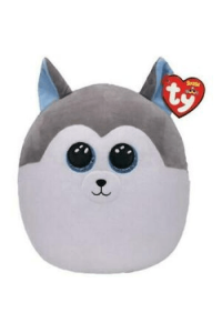 Ty Squish-a-Boos Slush Grey and White Husky - sivo-bijeli haski - 30 cm