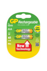 GP PUNJIVE BATERIJE 650mAh AAA 2/1