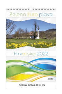 Kalendar L, zeleno žuto plava Hrvatska