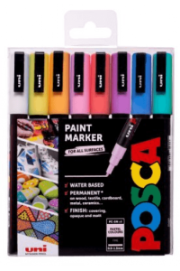 Uni pak marker Posca pc-3m pastelne boje 8/1
