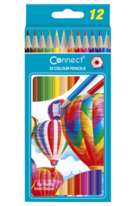 Boje drvene 12boja Connect blister mina 3mm, šesterokutne