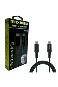 Maxmobile data kabel type C-TYPE UDC3028 Kevlar black QC 3A 1m
