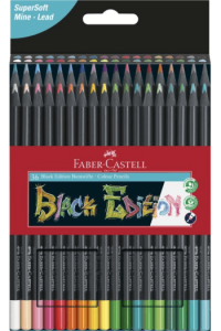 Boje drvene 36boja trokutaste Black Edition Faber Castell 116436 blister