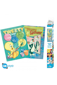 Looney Tunes - Set 2 Chibi Posters - Tweety And Sylevester (52X38)
