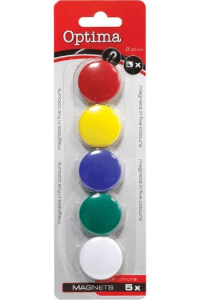 Magneti za ploču OPTIMA 3cm 5/1 raz.boje 22451 bls P12/144