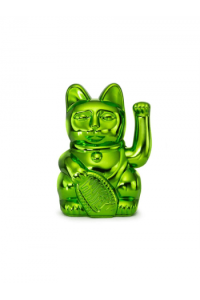 Lucky Cat Festive - Shiny Green - waving cat