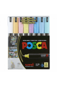 Uni pak marker Posca pc-1mr pastelne boje 8/1