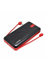 Baterija prenosiva LDNIO 20000 mAh PL2014+kabel mikro, iPhone, tip c crno-crvene