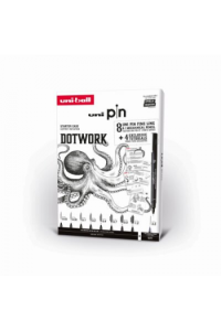 Marker Uni pin gift set Dotwork s tutorijalom + tehnička olovka M5-228 0,5 mm u kutiji 8/1 302422384